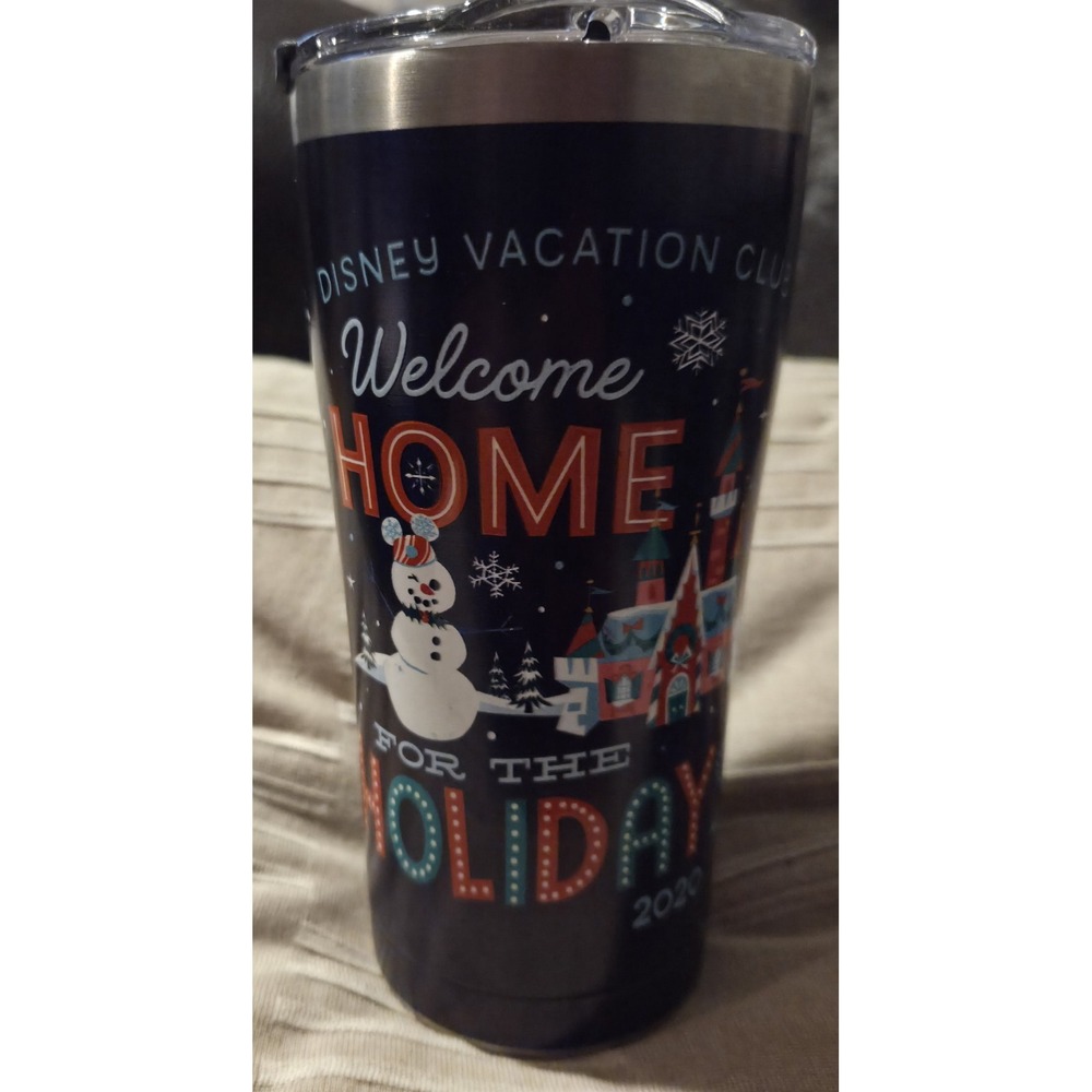 Disney Vacation Club‎ Welcome Home for the Holidays 2020 Stainless Tervis Travel